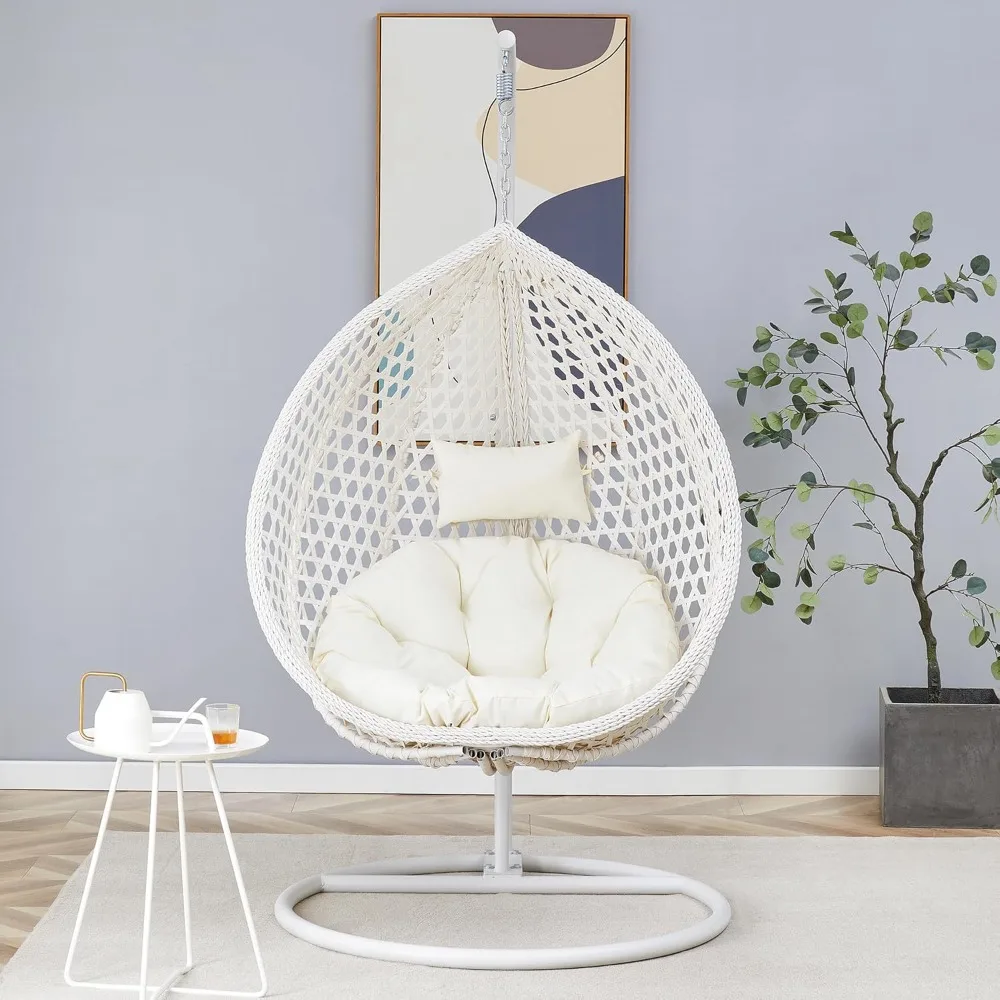 

Outdoors Hammocks, Aluminum Steel Frame for Patio Balcony Backyard and Living Spaces, Outdoor Indoor Hammock Rattan Swing Chair