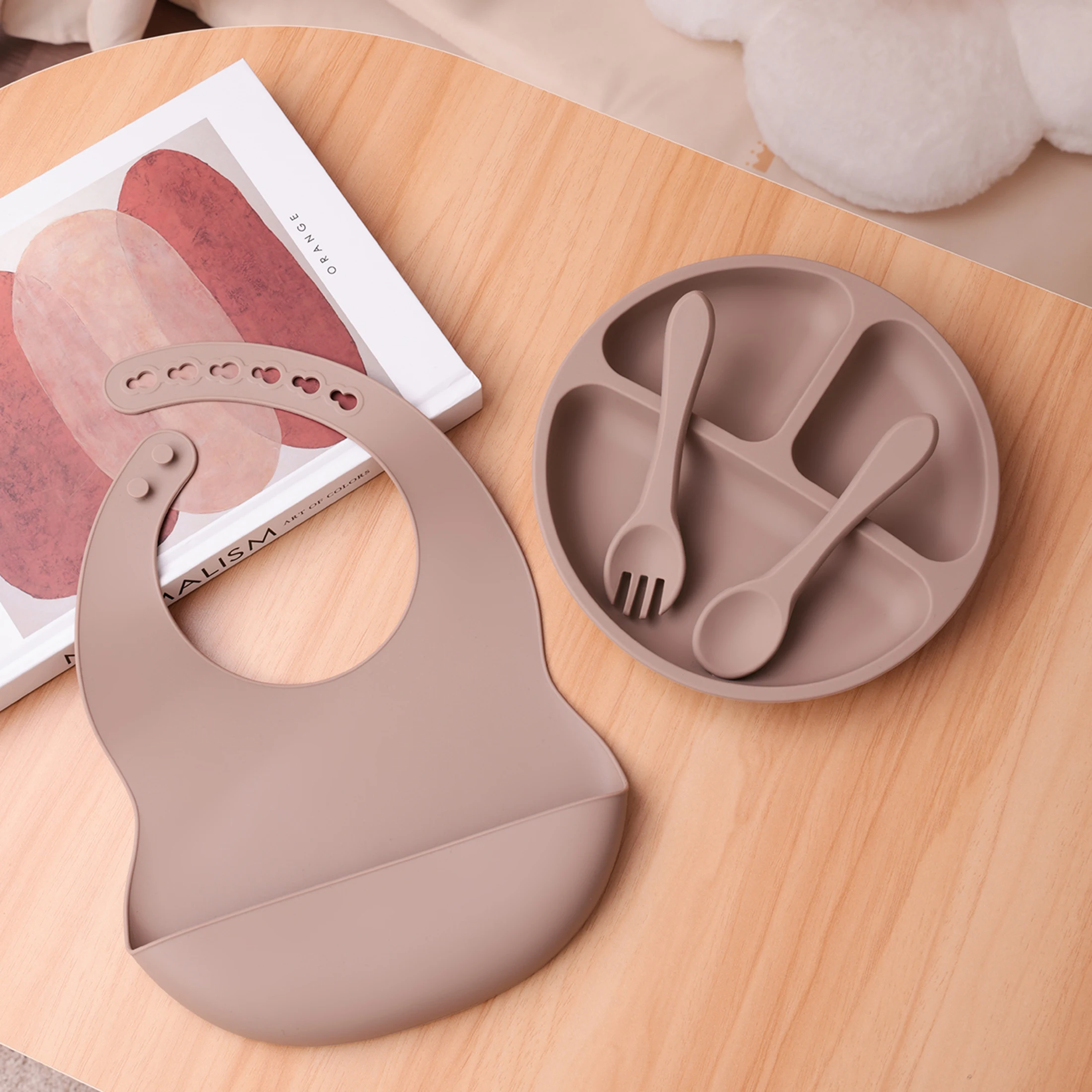 Color niños 4 Uds juego de ali - Plate Suction Toddler reseña y precio