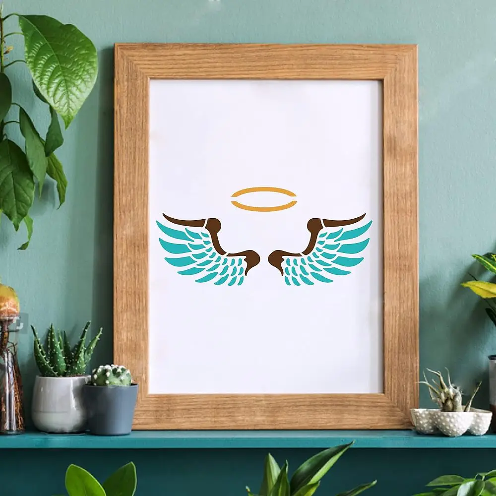 1 قطعة قوالب استنسل رسم بلاستيكية كبيرة قابلة لإعادة الاستخدام للرسم على سجل القصاصات والبلاط والأثاث الخشبي