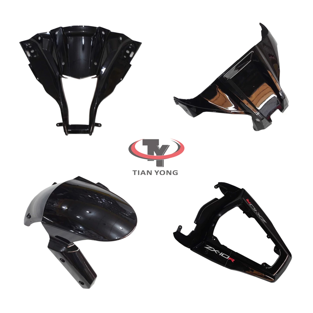 tail behind Side panel Injection Bright black Side panel Motorcycle For ZX10R 2011 2012 ZX 10R Bodywork Fairing Pack left right