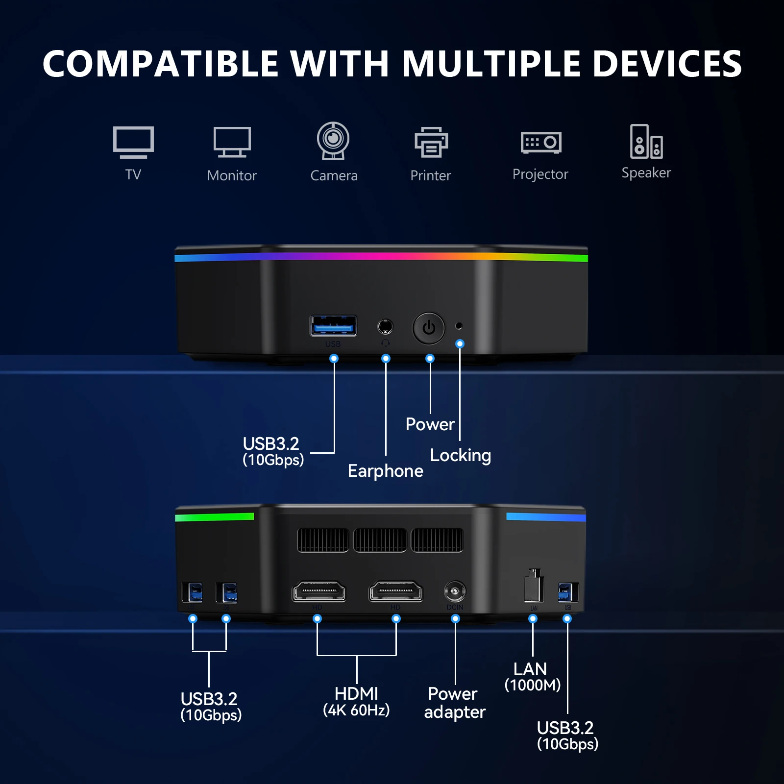 Bestoss N6 Mini PC Alder Lake N100 4K 60Hz Intel 12th DDR4 16GB RAM 512GB ROM WiFi 5 BT4.2 mini pc windows 11 computadora de escritorio