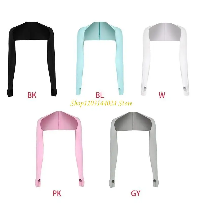 N5KE Womens Summer Bolero Shrug Anti-UV Golf Cooling Shawl Arm Sleeve with Thumb Hole for Sun for Protection Driving Arm Warm