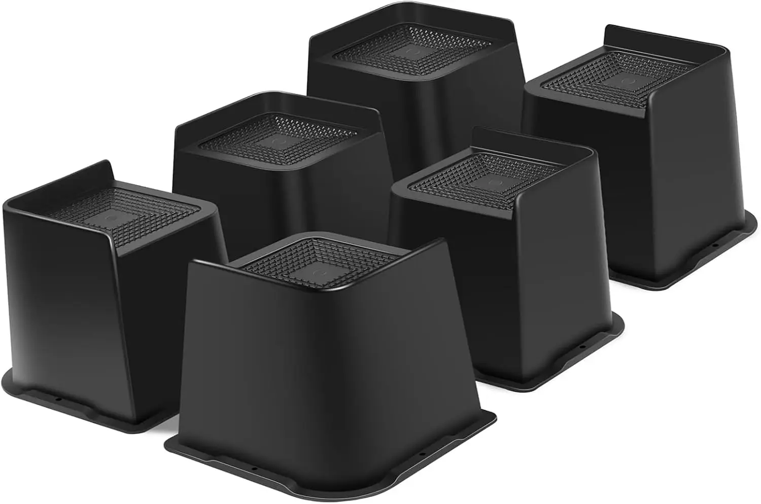 

Bed Risers Heavy Duty, Oversized Furniture Risers, Support Up To 6000 Lbs, Lift 3 H For Couch, Sofa, Table,Chair (Bla 6 Pack, 6