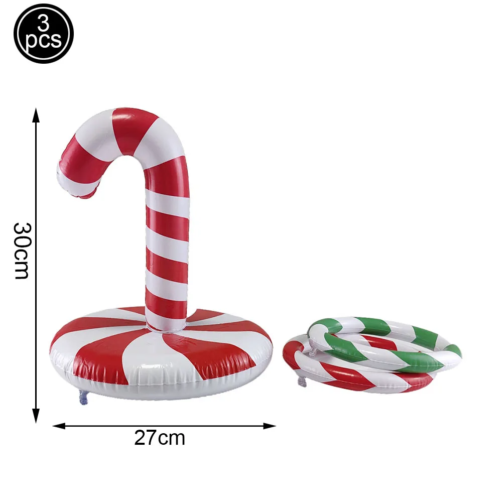 Christmas Games Ring Toss Inflatable Reindeer Antler/Candy Cane/ Nutcrackers Ring Toss Game Christmas Party Decorations Favors