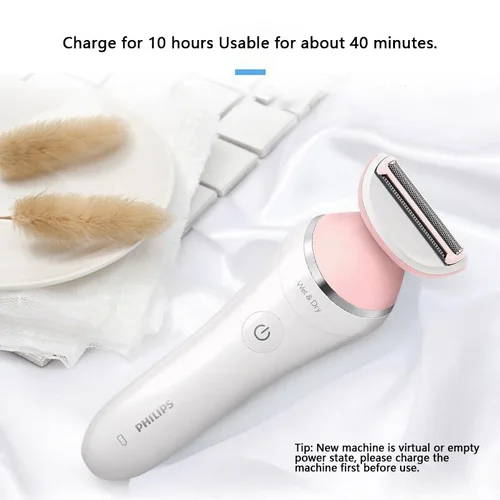 Imagen 2 del producto Afeitadora eléctrica Philips BRL146, depiladora para mujer, afeitadora de cabello, depiladora de partes privadas para todo el cuerpo, removedor de afeitado de cabello seco y húmedo para mujer