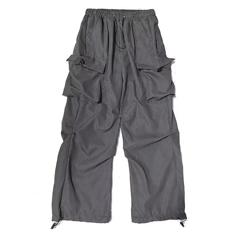 

Baggy Cargo Pants for Men Red Black Gray Straight Trousers Male Vintage Hip Hop Streetwear Classic Style