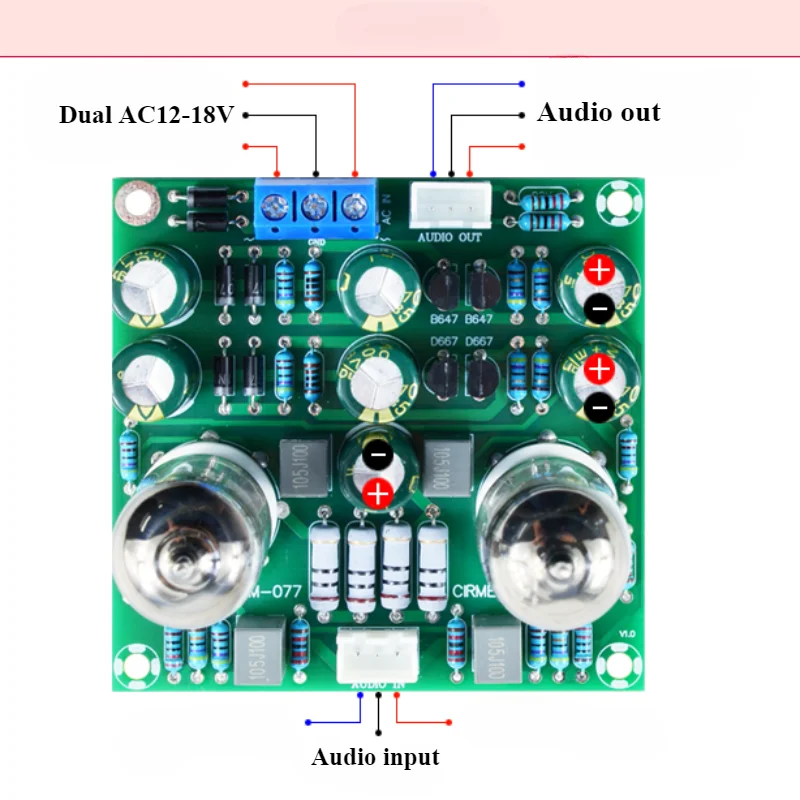 SOTAMIA 6J1 Tube Preamp Amplifier Board HiFi Tube Preamplifier Bile Buffer Auido Amp DIY Speaker Sound Amplicador Home Theater