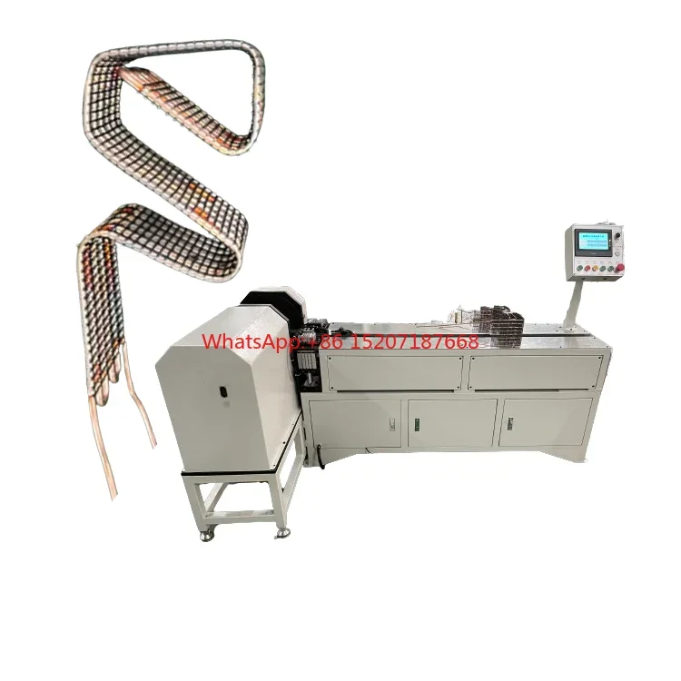 Automatic Condenser Wire On Tube Rebar Coiling And Serpentine Bending Machine