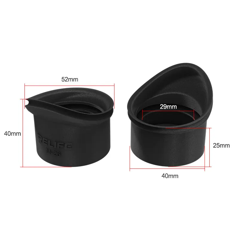 RELIFE M-26 Stereo Microscope Rubber Eyepiece Cover Guards For Stereo Microscope Monocular Binocular Eyepiece Protection Shield image 5