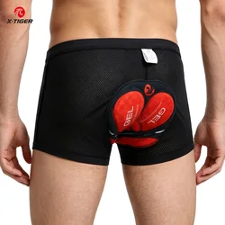X-Tiger Cycling Shorts Breathable Mesh Shockproof Cycling Underwear 5D Pro Thickened Gel Pad Cycling Shorts