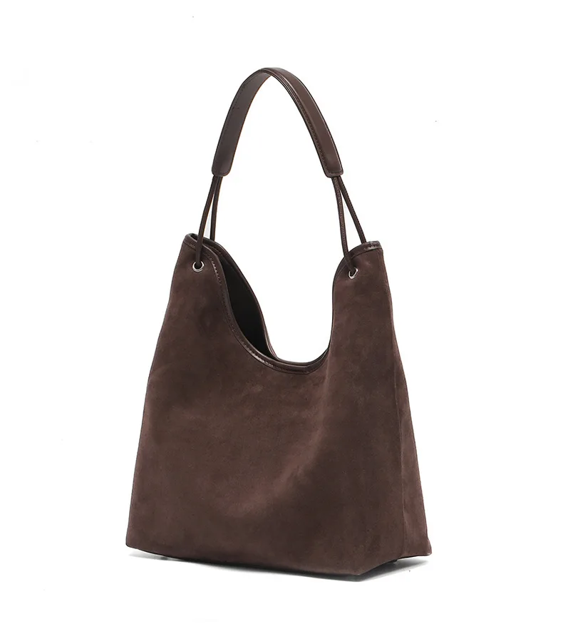 

Women's Premium Suede Leather Shoulder Bag New Autumn/Winter Retro Crossbody Tote, Large Capacity Commuter Handbag for Office