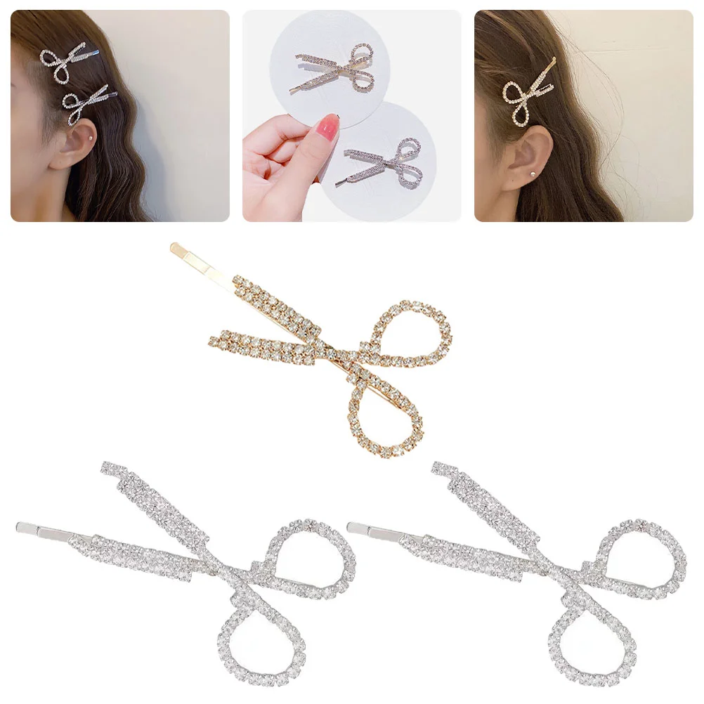 

Scissors Heart Hairpin Accessories Lovely Female Fashion Women for Outdoor Exquisite Headdress Clip