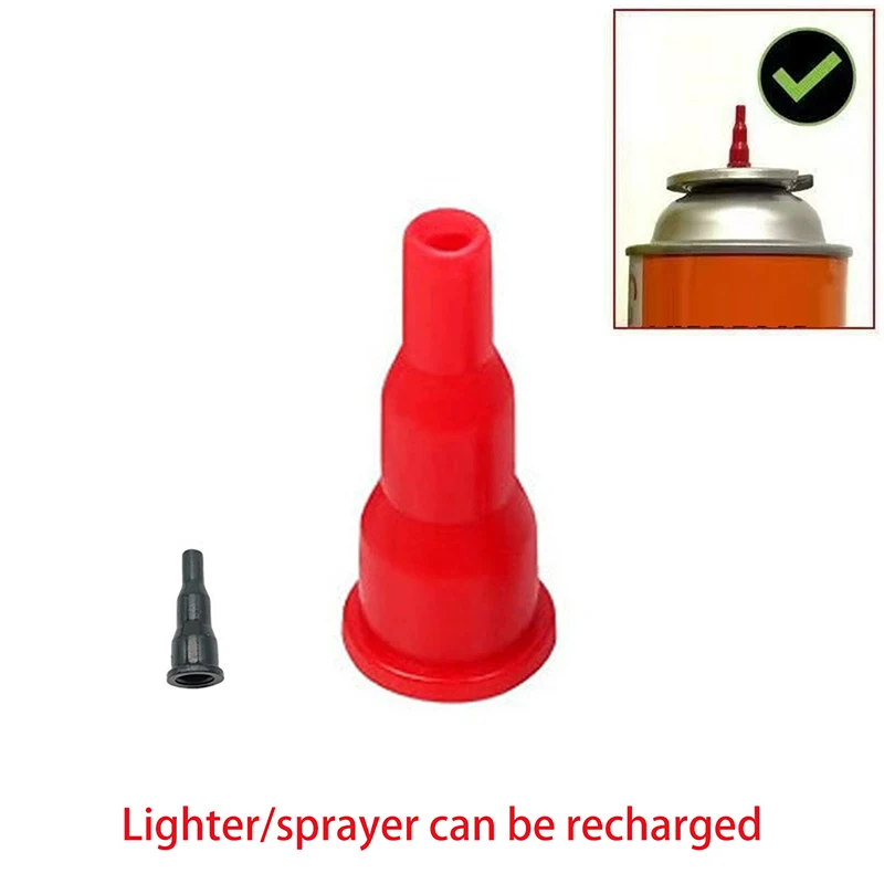 (Ce14)10Pcs Butane Nozzle Adapter Convert Cassette Tank Into Inflatable Tank Gas Nozzle Connector for Lighter Spray  Fill