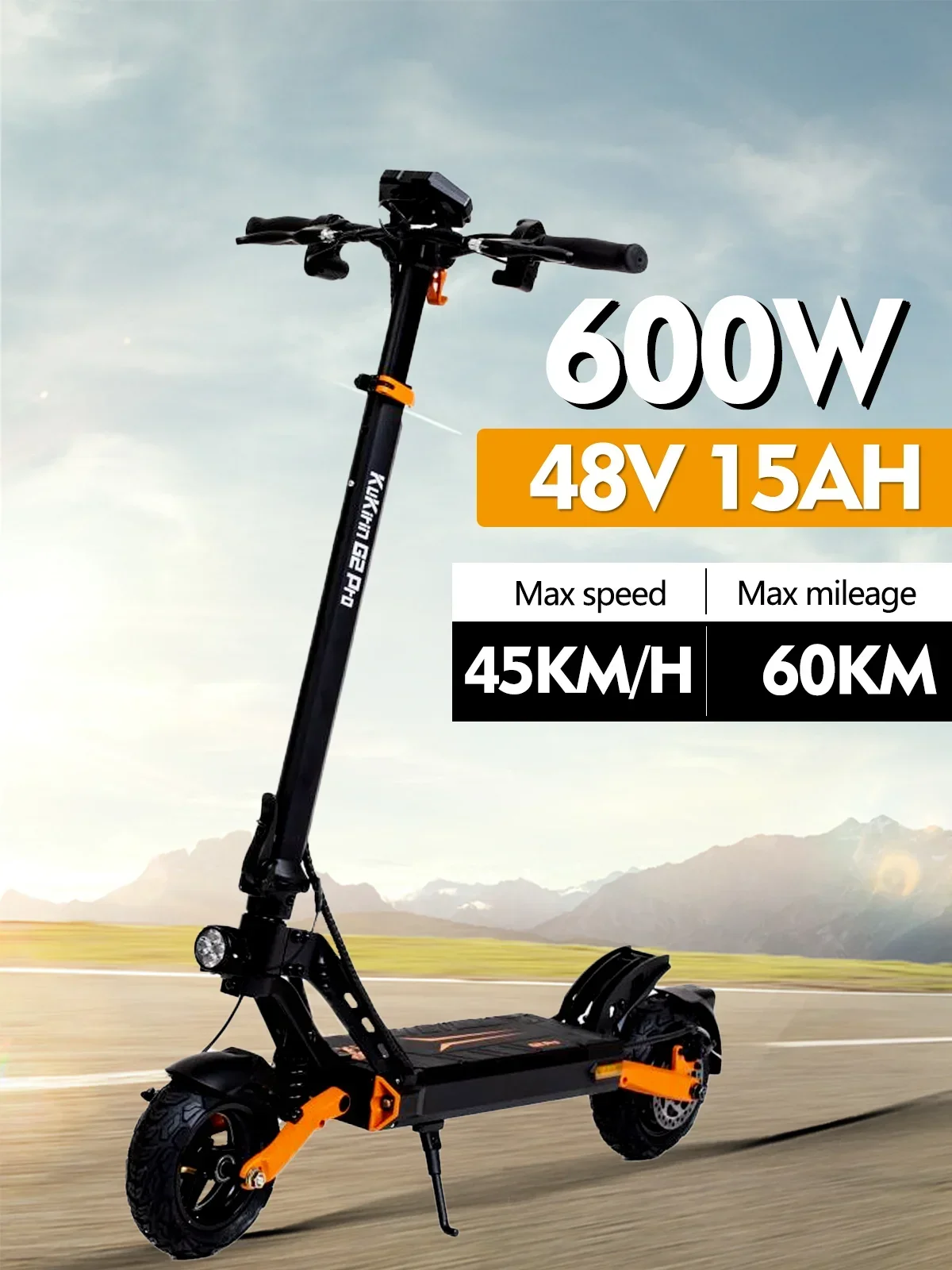 New Kukirin G2 PRO 600W Single Motor Electric Scooter Urban Foldable Electric Scooter Max Speed 50KM/H 48V-15.6AH Max Range 60km