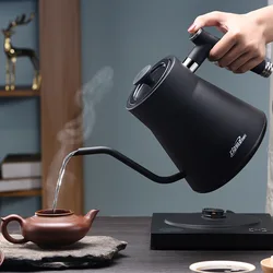 1000ml Electric Kettle Smart 304 Stainless Steel Slender Mouth Temperature Control Gooseneck Hand Brew Coffee Keep Warm Kettle