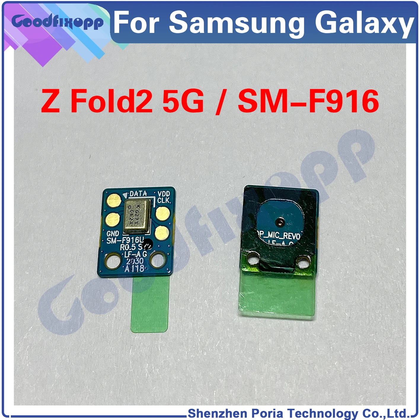 For Samsung Galaxy Z Fold2 5G SM-F916 SM-F916B SM-F916U SM-F916N SM-F9160 W21 F916 Mic Speaker Microphone Transmitter Parts