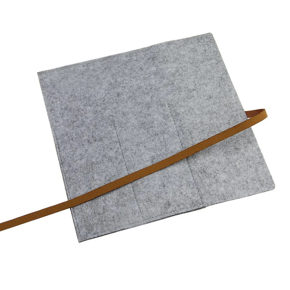 2Pcs Rollup Pencil Bag Felt Pen Case Organizer Foldable Strap Storage Pouch for School Stationery Supplies Travel Use