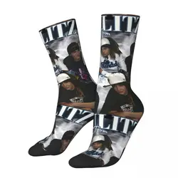 Retro Tokio Hotel Tom Kaulitz Vintage Football Socks Polyester Middle Tube Socks for Women Men Sweat Absorbing