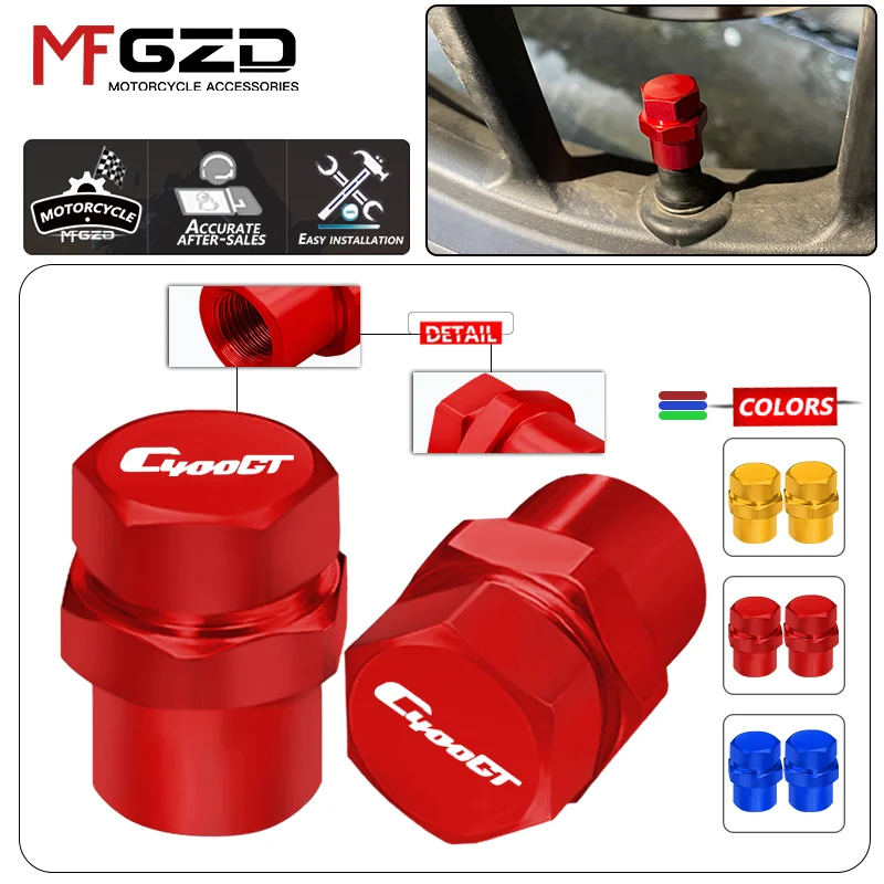 

For C400GT C400X New Motorcycle Accessories CNC Aluminum Wheel Tire Valve Caps Airtight Covers c400 gt x