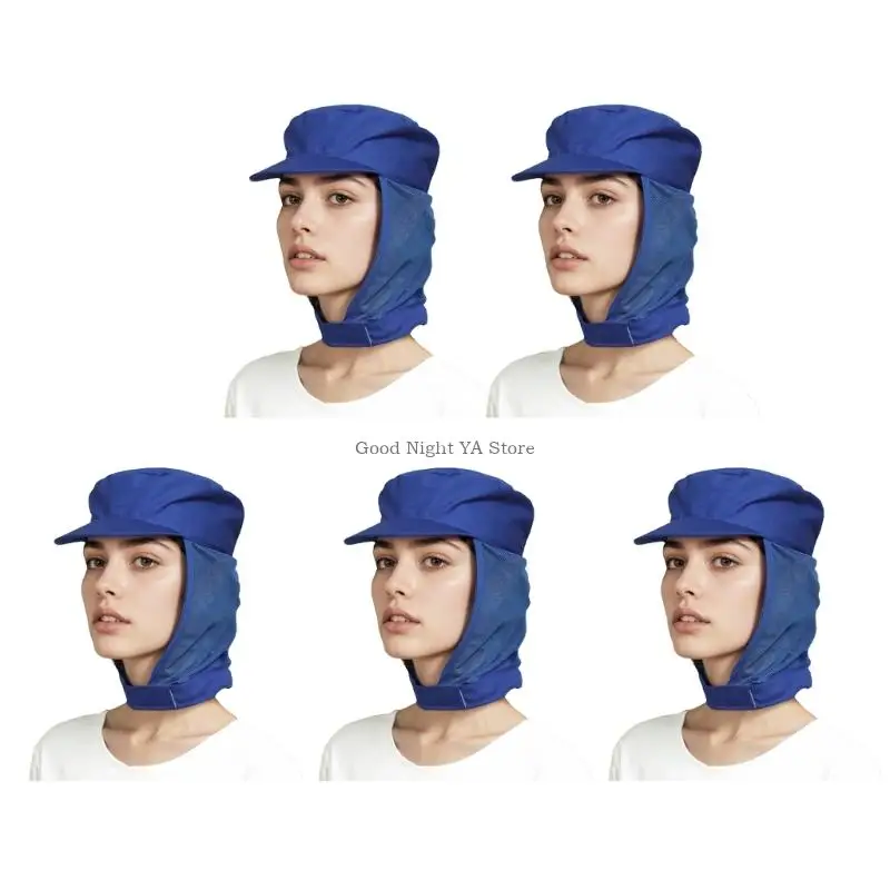  Industrial Grade Cap with Complete Ear and Neck Guard Comfortable Cotton for Hazard Defense