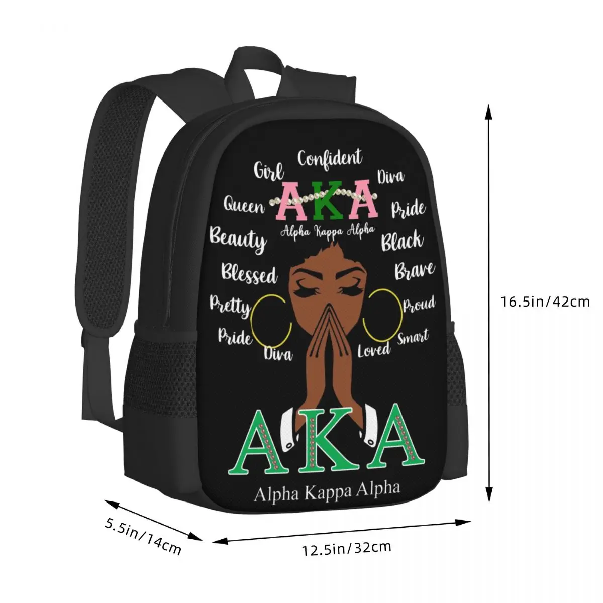 Alpha AKA Kappa Alpha Travel Laptop Backpack, Business College School Computer Bag Gift for Men & Women