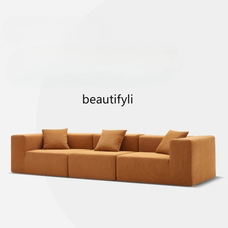 Vacuum Compression Packaging Sofa Cotton Linen Fabric Integrated Molded Frameless Roll Packaging High-Density Compression Sofa