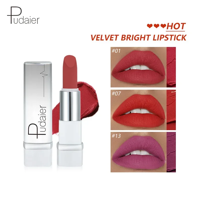 High Quality Matte Velvet Long Lasting Lipstick Makeup Non-stick Cup Easy To Color Whitening Pigment Lip Gloss Lipstick Cosmetic