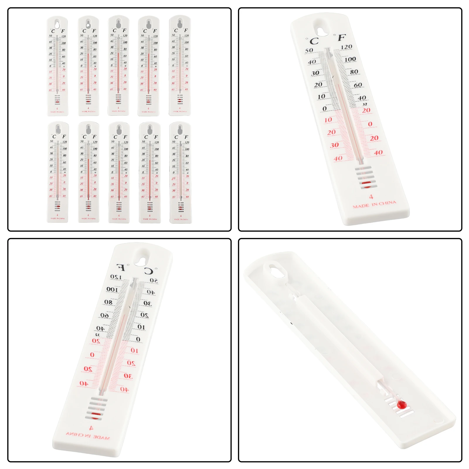 Brand New Thermometer Meter Gauge 10pcs 195x35mm Accessories Easy To Read Garden Humidity Levels Indoor Outdoor