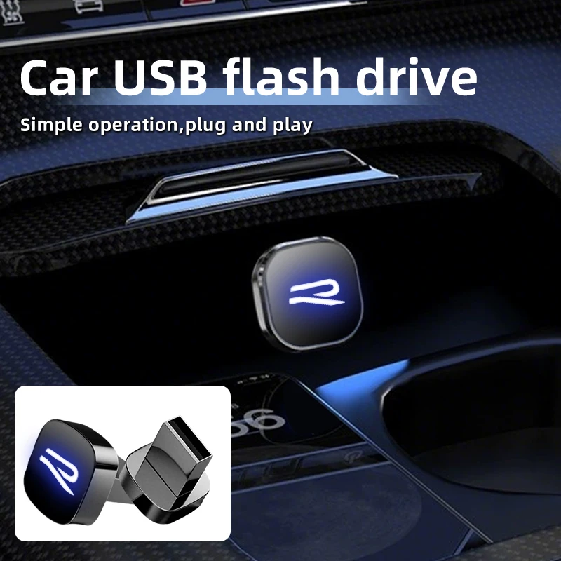 Car Metal USB Type-C Flash Drive Memory Stick Music Saver Accessories For VW R Tiguan CC Jetta Polo Golf Passat Scirocco Touareg
