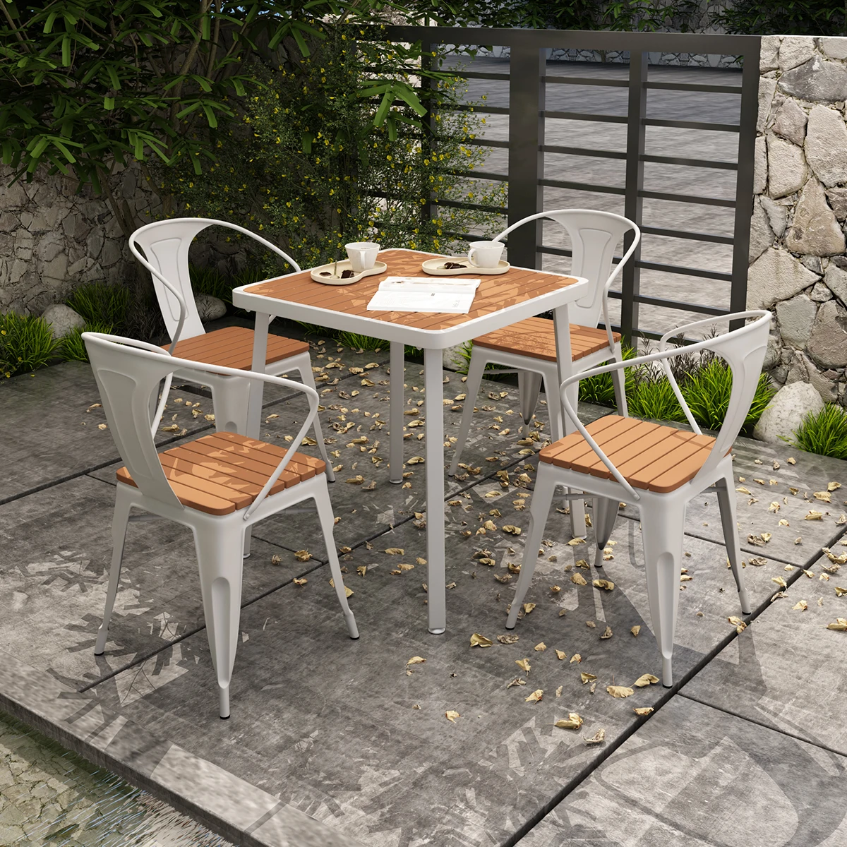 

Outdoor plastic wood preservative wood outdoor balcony terrace small tables