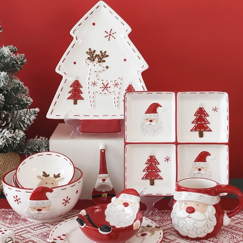 Santa Christmas Ceramic Snack Dish 6
