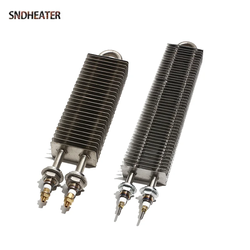 SNDHEATER 220V Industrial Square Fin Heater 300-400C M16 Thread Stainless Steel Heat Dissipation Fin Plate 200/300/400/500MM