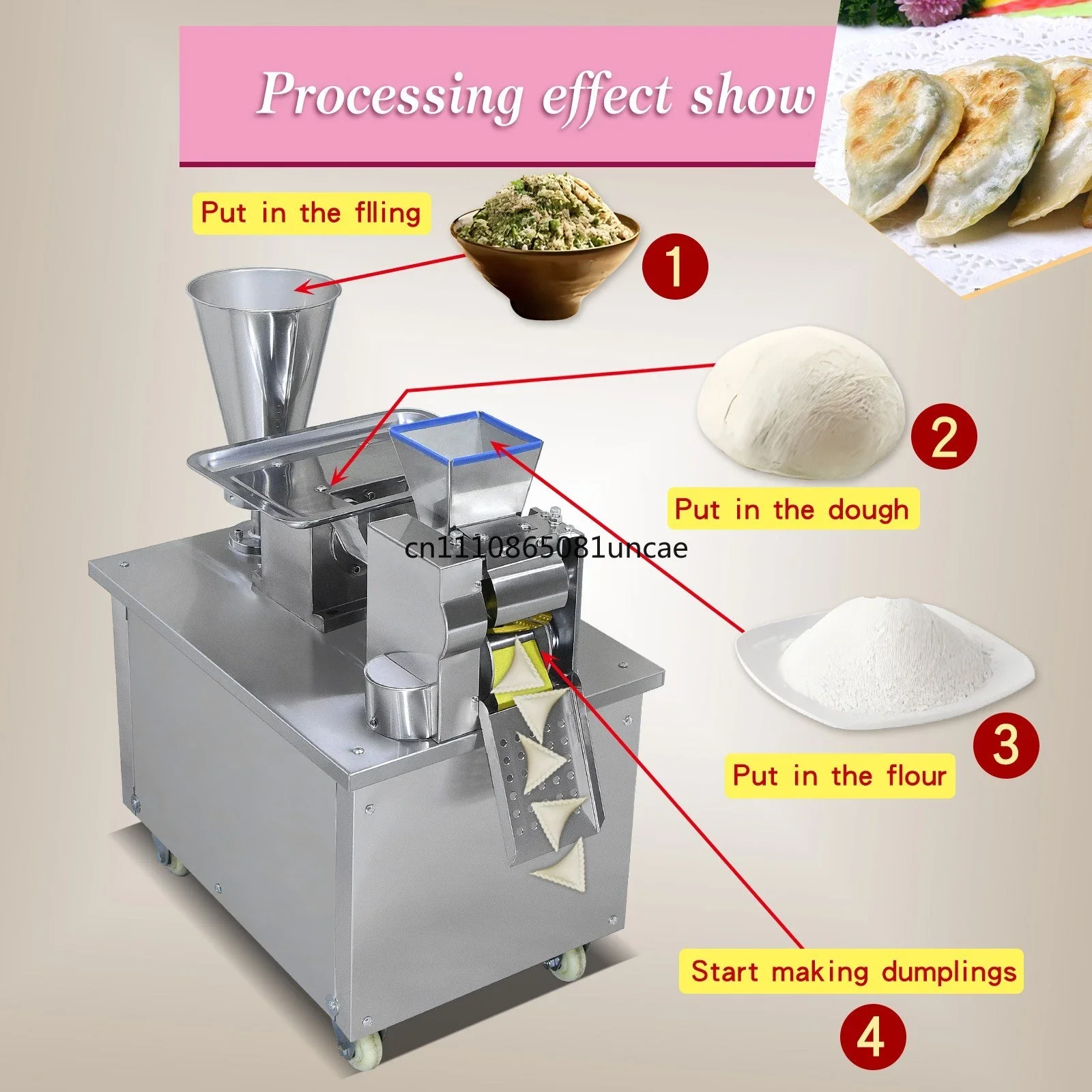 110V/220V Automatic Dumpling Machine - for Momos, Gyoza, Ravioli, Tortellini, Pierogi, Pelmeni, Empanada & Samosa