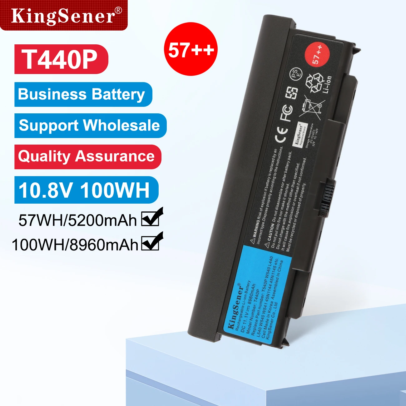 KingSener Laptop Battery for Lenovo ThinkPad T440P T540P W540 L440 L540 45N1152 45N1153 45N1149 45N1152 45N1145 45N1160 57+ 57++