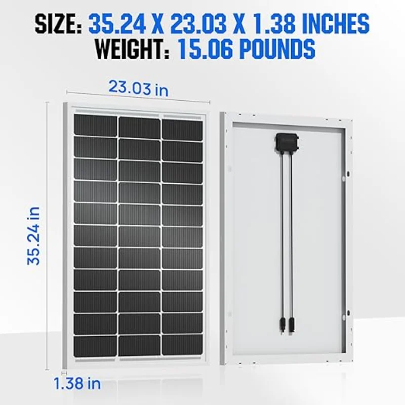 400W Solar Panels 4pcs 100 Watt 12 Volt Monocrystalline Solar Panel Module for Off Grid PV Power for Home