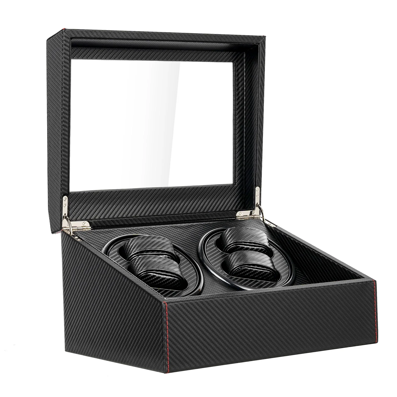 Automatic Watch Winder with Silent Motor & Bidirectional Rotation: Elegant Display and Safe Storage for Precision Watches