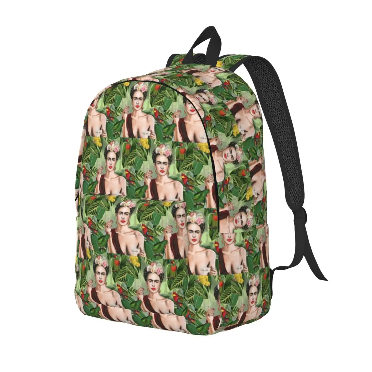 Frida Khalo Flowers T-Shirt Artist Painter Student Backpack School Bag Hiking Travel Daypack for Men Women Bookbag Shoulder Bags view 2