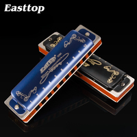 EASTTOP T008K C KEY Diatonic Harmonica 10 Holes Blues Harmonica with Case Professional Harmonica for Beginner Students Adults