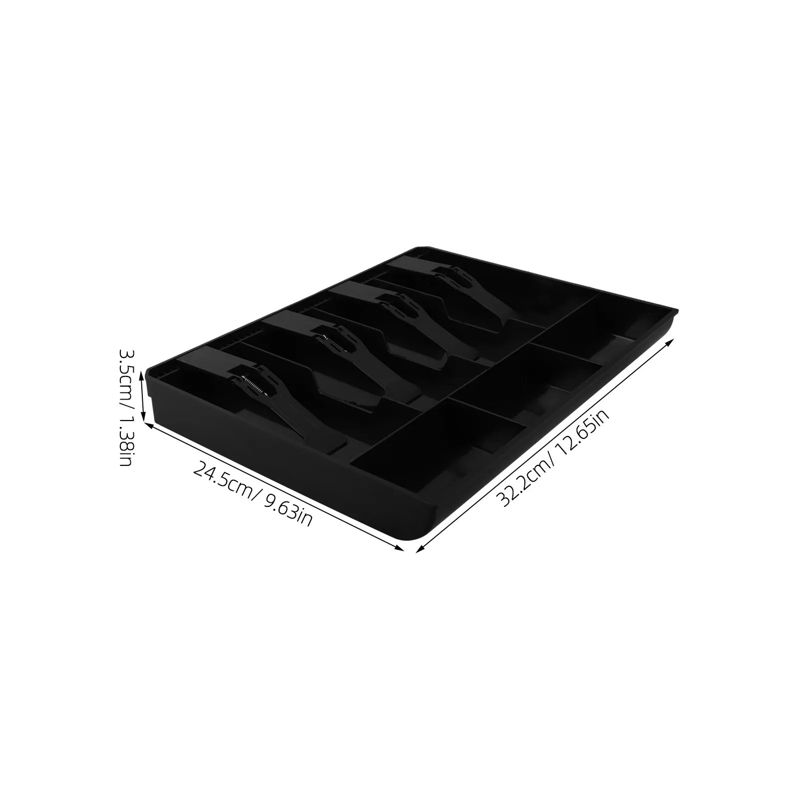 Cashier Drawer Cash Insert Tray 3 Coins Heavy Duty ABS Plastic Replacement for Supermarket Grocery Store