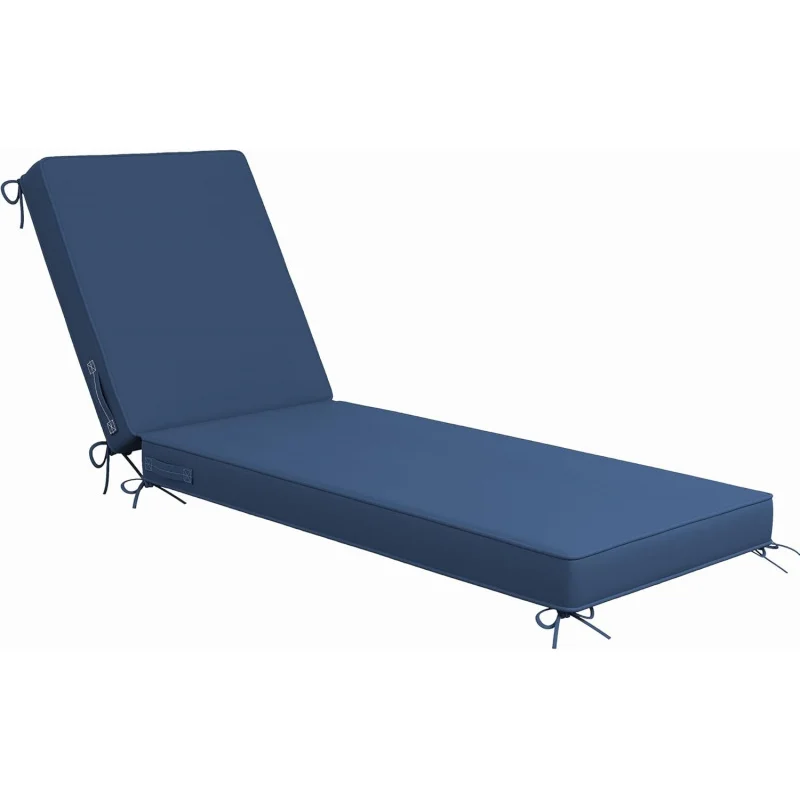 

2026 NEW：Outdoor Chaise Lounge Cushion Set of 4, Oversized Thick 4-Inch Foam Cover, Fade-Proof Chair Pat