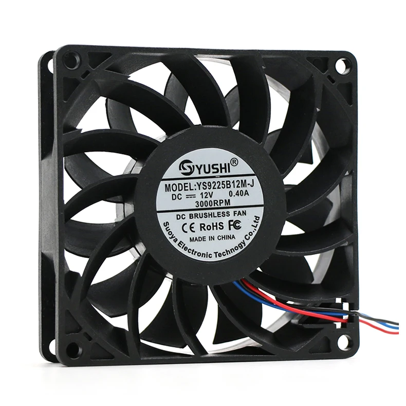 حجم هواء كبير للغاية 92x92x25 مللي متر 90 مللي متر 12 فولت التحكم في درجة الحرارة تنظيم السرعة هيكل الكمبيوتر المضيف مروحة خادم وحدة المعالجة المركزية