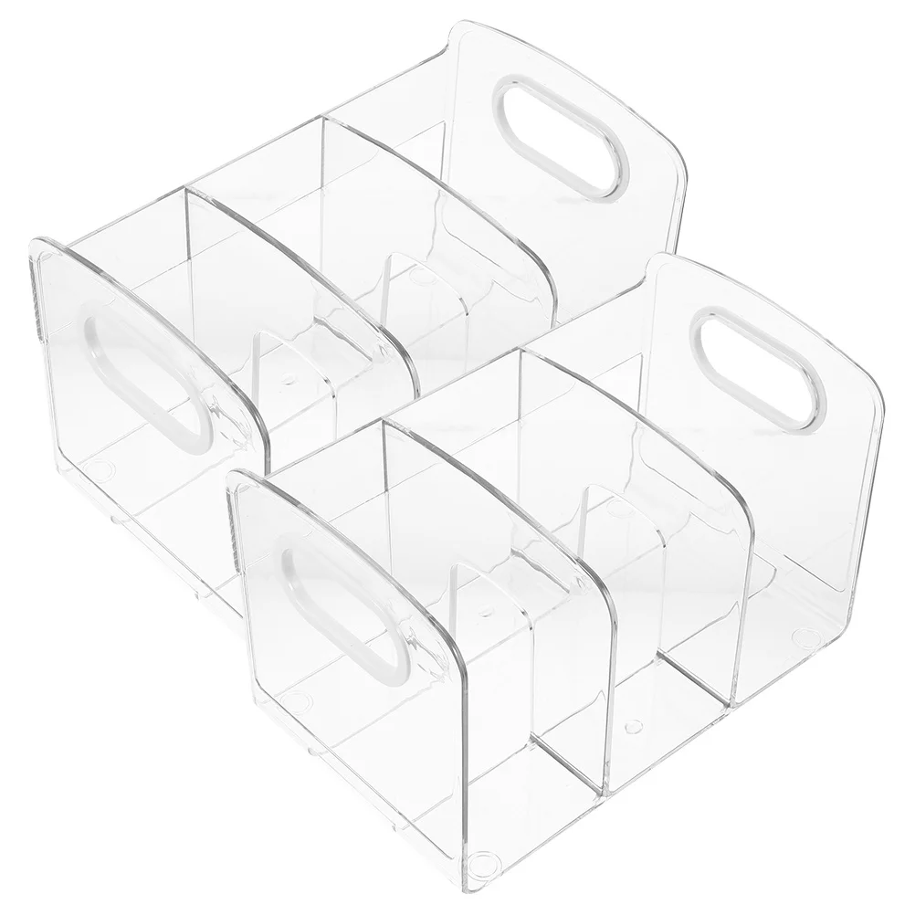 

2pcs Transparent Bookend Rack Plastic Book Stands Desktop Organizer For Home Office Study Storage Decorative Book Ends