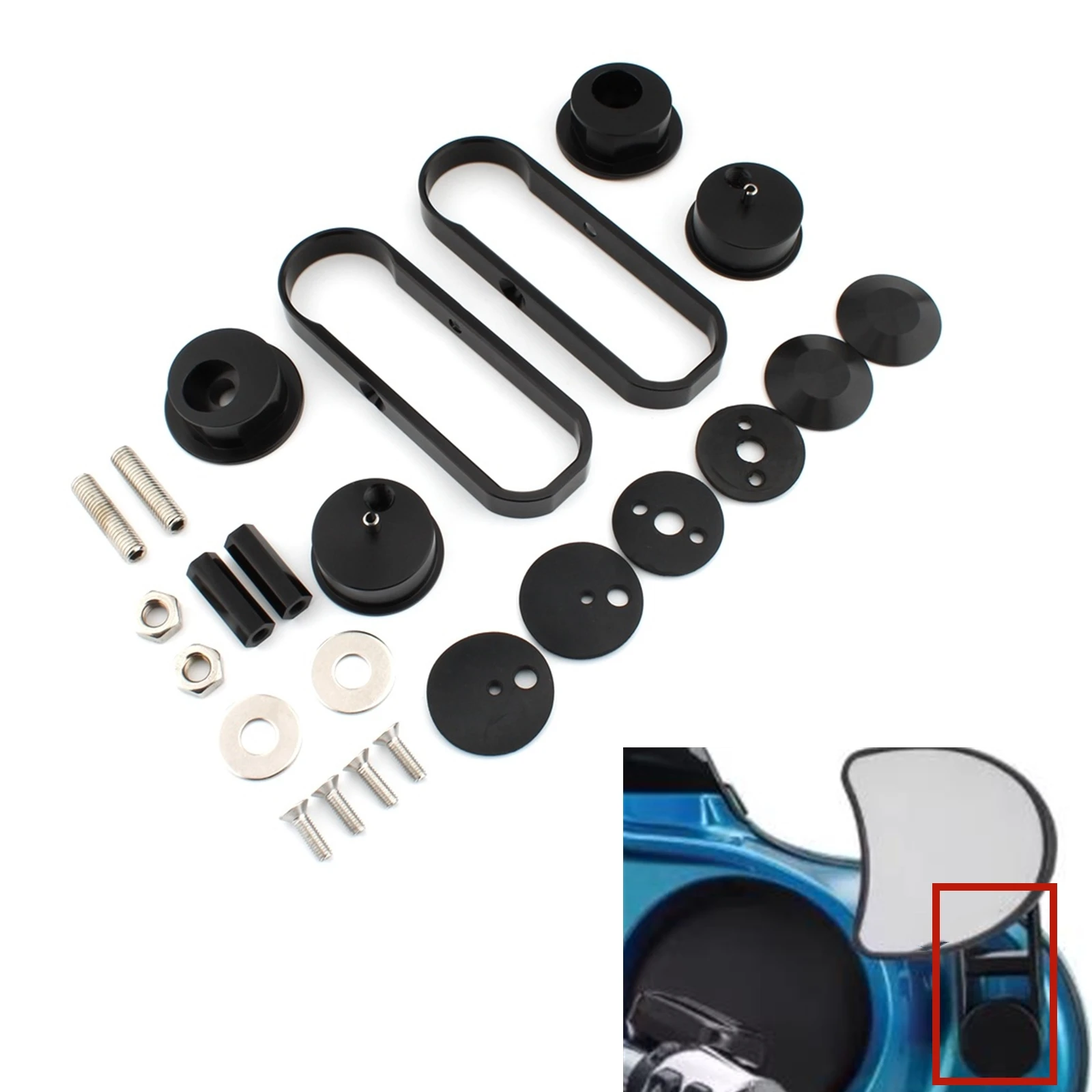 

Adjustable Drop Rearview Mirror Mounts Kit For Harley-Davidson Street Glides FLHX 2014-2022