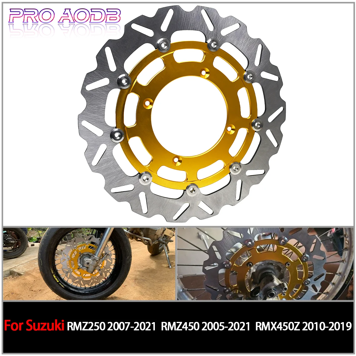 

For SUZUKI RMZ250 2007-2021 RMZ450 2005-2021 RMX450Z 2010-2019 Aluminum Motorcycle 320MM Front Floating Brake Disc Rotor Adaptor