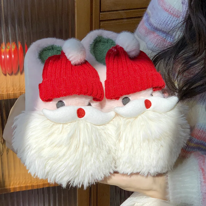 Halloween women cotton slippers clown 2024 winter warm anti slip Santa Claus pumpkin unicorn cotton slipper comfort home slipper