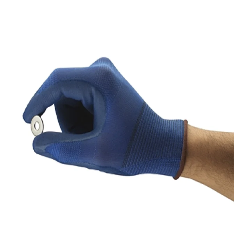 Ansell HYFLEX® 11-818(1 pair) Ultra thin nitrile foam coated gloves with high abrasion resistance Blue Anti static gloves