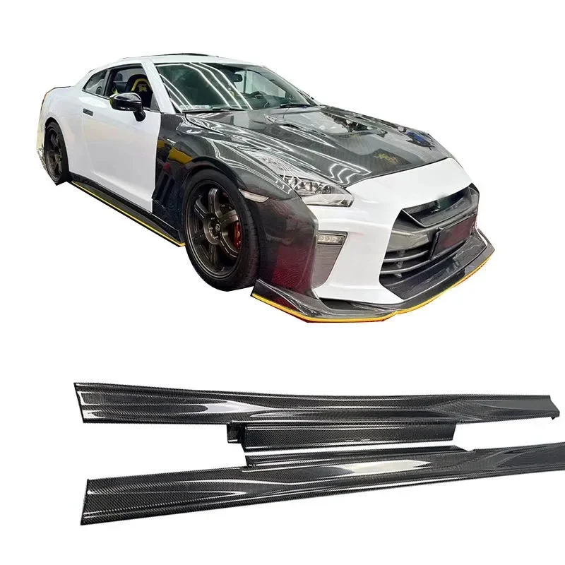 Top Secret Style Carbon Fiber Side Skirt for Nissan GTR R35