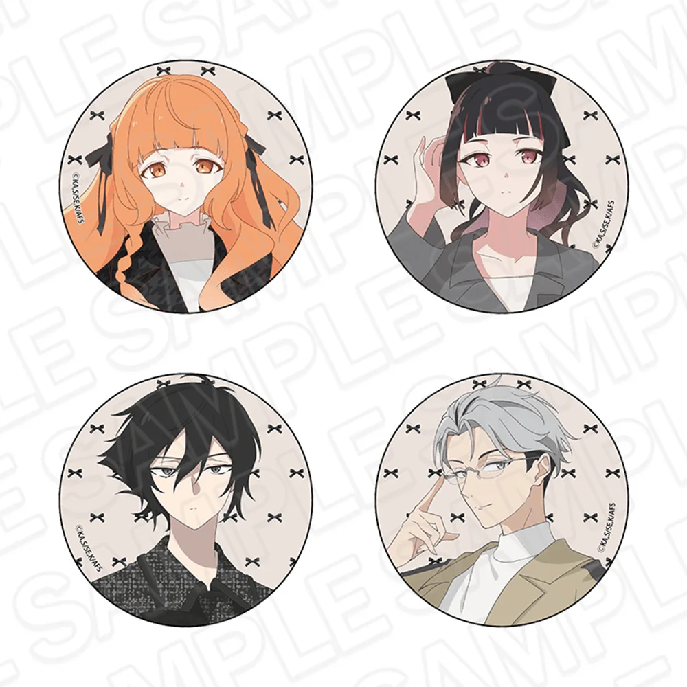 Agents of the Four Seasons Harugiku Kayo 58mm Acrylic Stand Keychain Badge Brooch Figure Desk Display Fan Merch Toy Gift