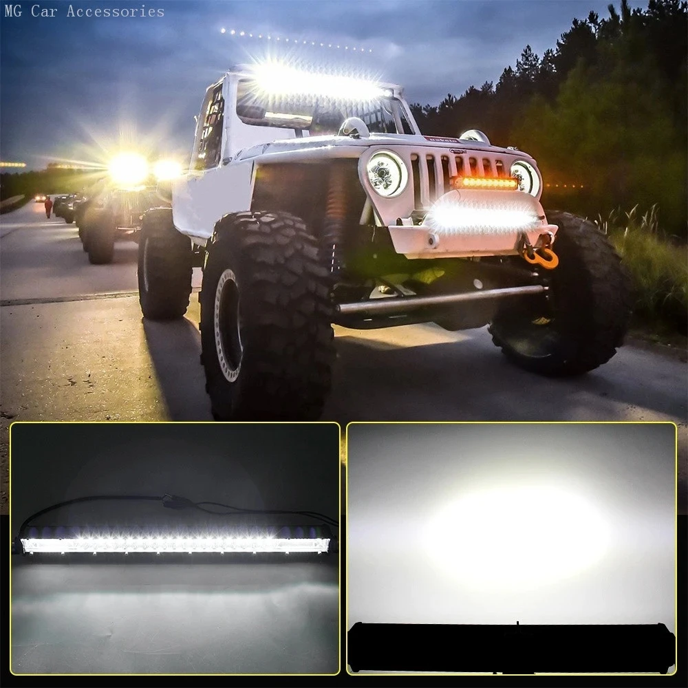 5-reihige LED-Lichtleiste 12 Zoll 264W Auto-Arbeitsscheinwerfer Flutlicht Fahrlicht für Offroad-Truck SUV ATV Traktor 4X4 LED-Leiste – Detail 20