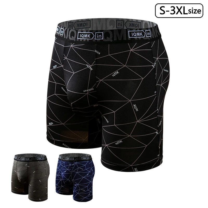 

3 pieces of men's extended underwear, moisture wicking underwear, elastic and comfortable sports shorts